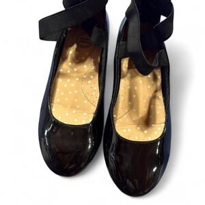 Wonder Nation – Mary Jane Flats – Girls Size 4 – Black Patent Y2K